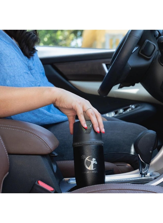 Ceres Chill Mini Breastmilk Chiller Demigoddess, Reusable Breastmilk Storage Container, Keeps Milk at Safe Temperatures for 20+ Hours, Bottle Cooler, Connects W/Most Major Pumps (Shimmering Black) - Image 4